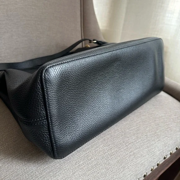 Gucci Black Pebbled Calfskin SoHo Hobo Bag Large - Picture 10 of 15